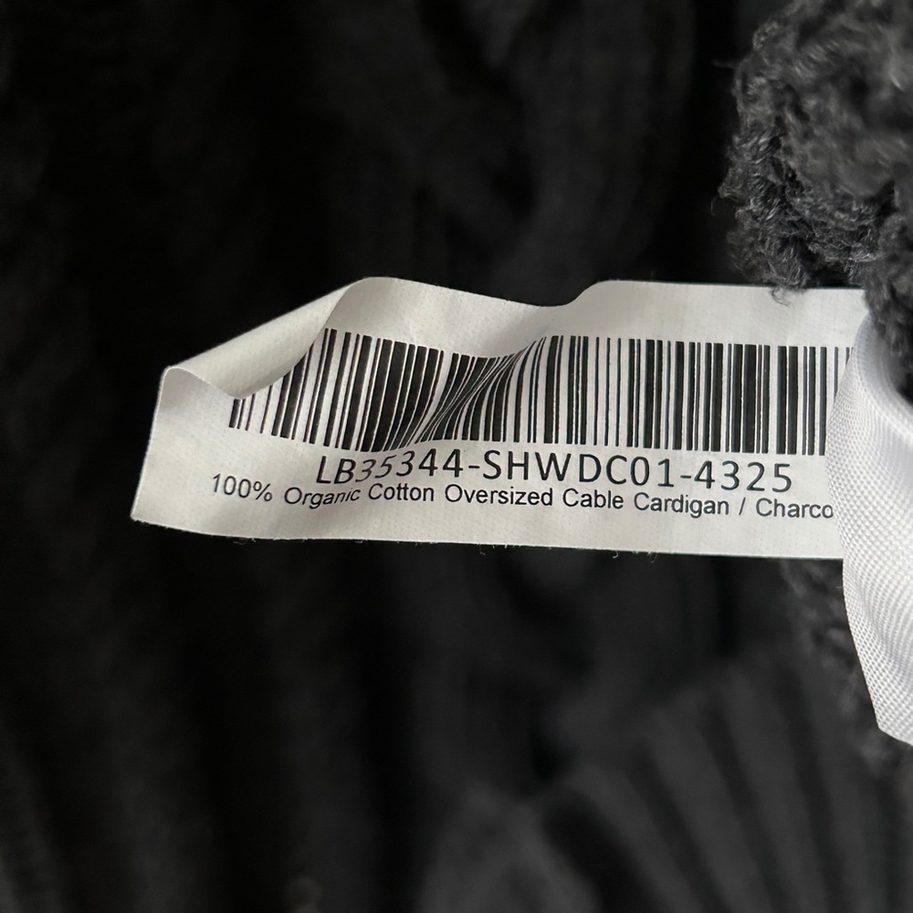 Quince 100% Organic Cotton Oversized Gray Cable Cardigan - Picture 15 of 16